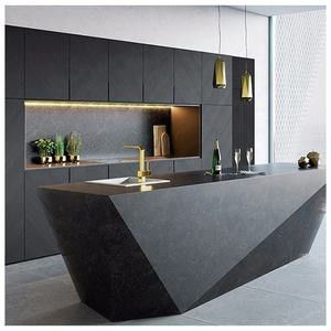 Papan Melamin Kabinet Dapur Pra-dibuat Unit Kaca Modular