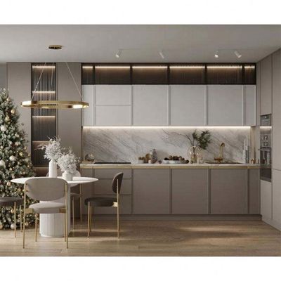Acrylic Modular Disusun Lemari Dapur Melamin Karkas