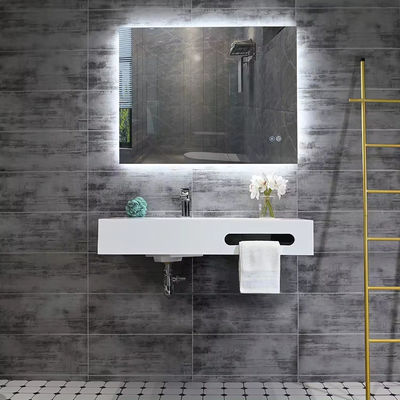ODM dinding digantung 36 Inch Kamar Mandi Vanity Corner Basin Unit