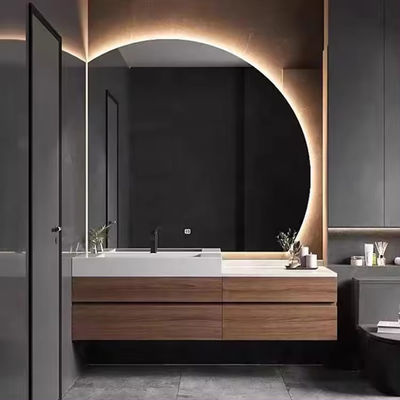 Plywood Modern Kamar Mandi Vanity 60 Inci Single Toilet wastafel