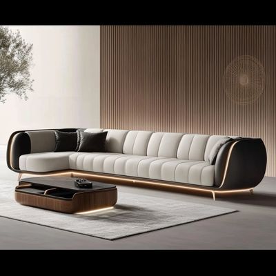 Sofa 2 3 Dudukan Modern Berlapis Kain Mewah Ruang Tamu Santai Sofa Loveseat Sofa Kulit Set Furnitur