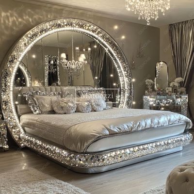 Villa Meubel Kamar Tidur Mewah Kamar Tidur Modern Berlian Bercermin Untuk Kamar Tidur Atau Hotel Opsi perbaikan