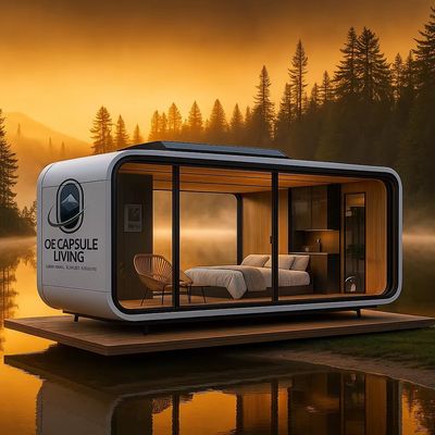 Rumah Kapsul Ruang Kecil Cerdas Baja Prefab Mewah Modular 7, Rumah Kapsul Prefabrikasi, Hotel Kapsul Luar Ruangan