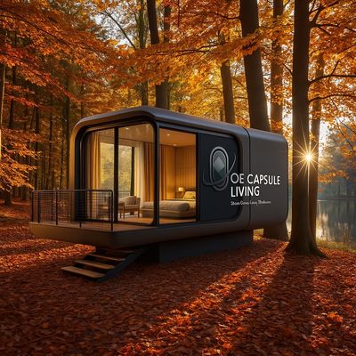 Luxury Prefabricated Modular Houses Holiday Resort Hotel Windproof Apple Cabin Rumah Kapsul