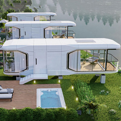 Kamar Tidur Mewah Ruang Tamu Modern Prefab Smart Tiny Space Capsule Mobile Modular Container Capsule House Hotel