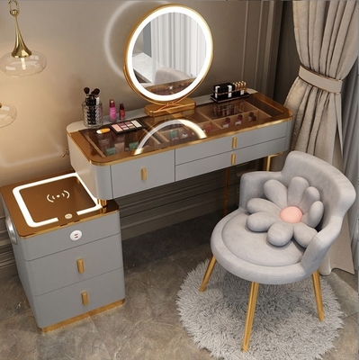 Perabot Cerdas Modern Sederhana Multi Fungsional Putri Meja Rias Kabinet Samping Rias Dengan Cermin Kursi Meja Cerdas