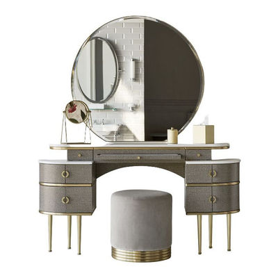 MDF Terang Sudut Vanity Set Meja rias berdiri