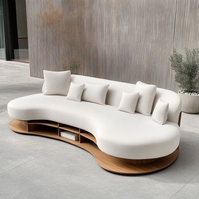 Kain Sofa Beludru Italia Sofa Lengkung Santai Set Sofa Ruang Tamu Modern Unik Untuk Lounge Modern