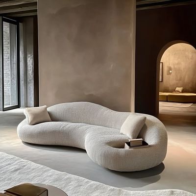 Modern Minimalis Mewah Kayu Sofa Set Set Set setengah lingkaran Desainer Bundar melengkung Sofa Untuk Makan Living Workshop