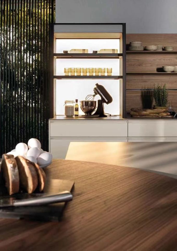 Aluminium Modular Corner Cabinet Solutions Melamine Dapur Kabinet 1