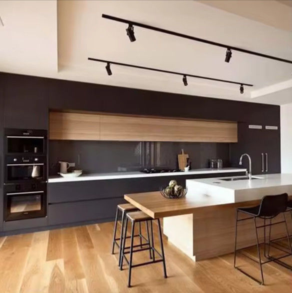 Corner Dapur MDF Lemari Pantry Putih Hitam Modular 0