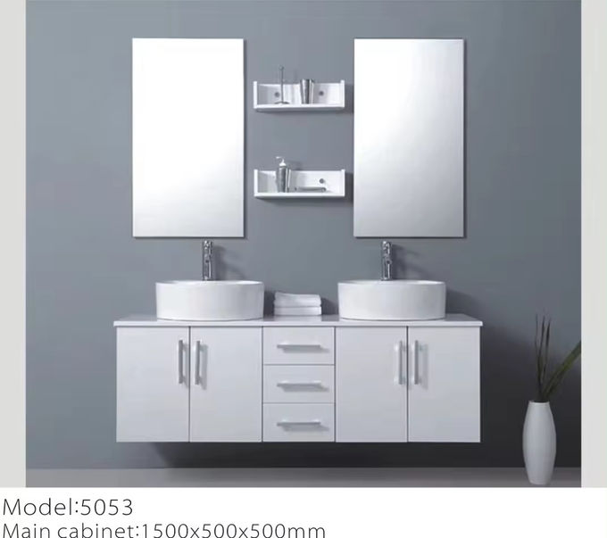 PVC Plywood Bak Mandi Mengambang Kamar Mandi Vanity Lemari Modern 0