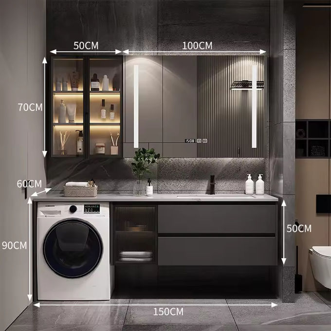 Modern 48 Inch Kamar Mandi Vanity Basin Kombinasi Lemari 0