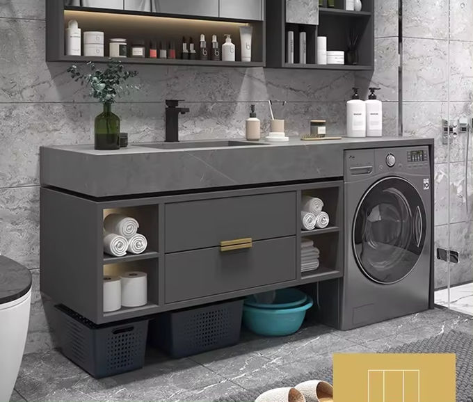 Modern 48 Inch Kamar Mandi Vanity Basin Kombinasi Lemari 1