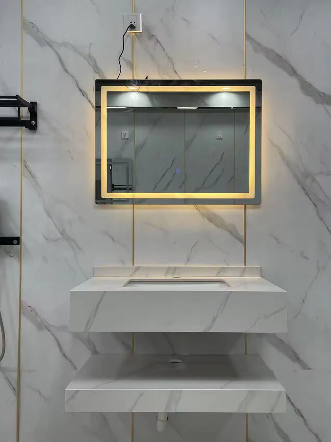 Shallow LED Mirror Closet Vanity Unit 500mm High End 0
