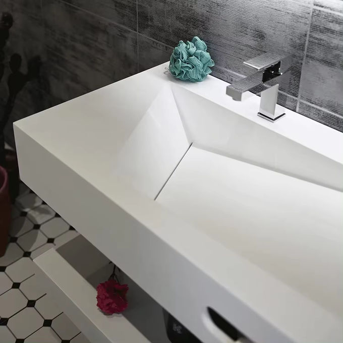 ODM dinding digantung 36 Inch Kamar Mandi Vanity Corner Basin Unit 1