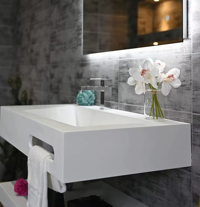 ODM dinding digantung 36 Inch Kamar Mandi Vanity Corner Basin Unit 0