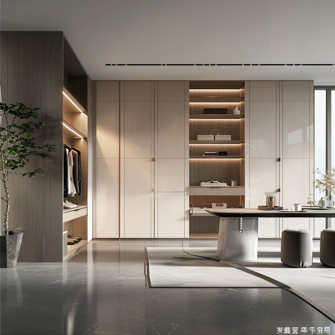 Ekonomi Modern Kamar Tidur Furnitur Lemari dengan Penyimpanan Dibangun Di Lemari Rumah Lemari Furnitur 1